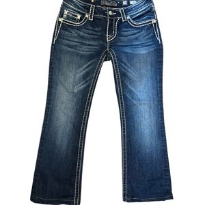 Miss Me Dark Wash Bootcut Jeans- Size 28 Y2K